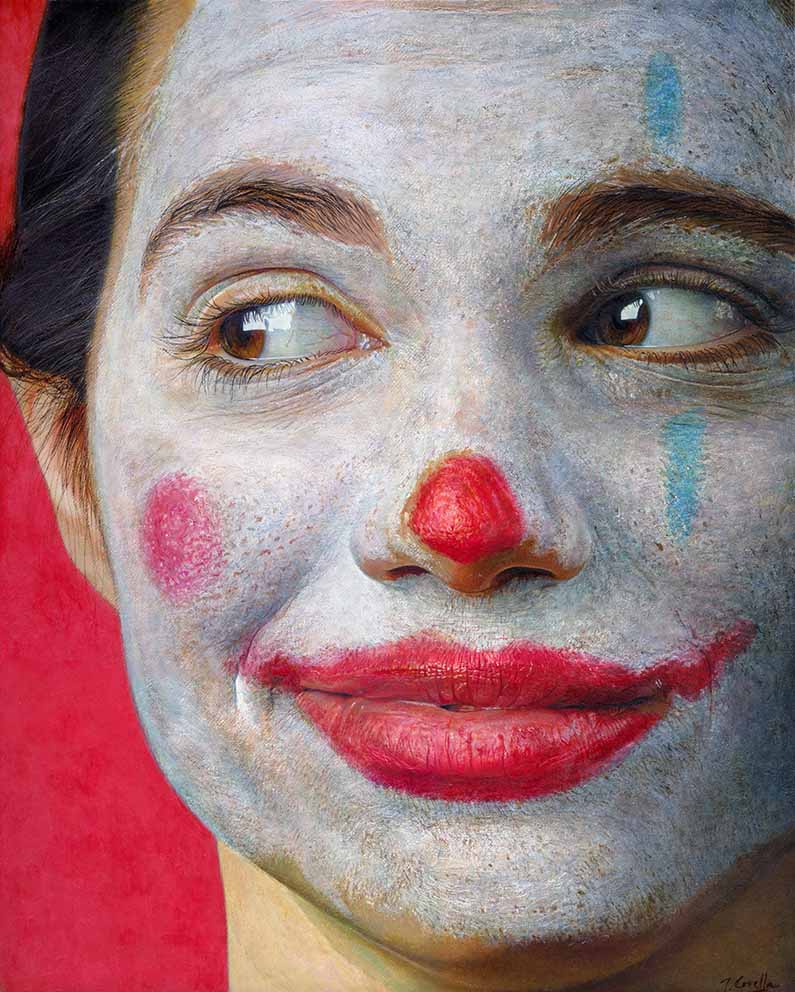 Red clown title=
